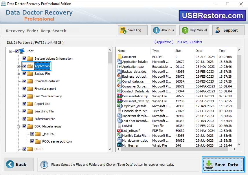 Save recovered data